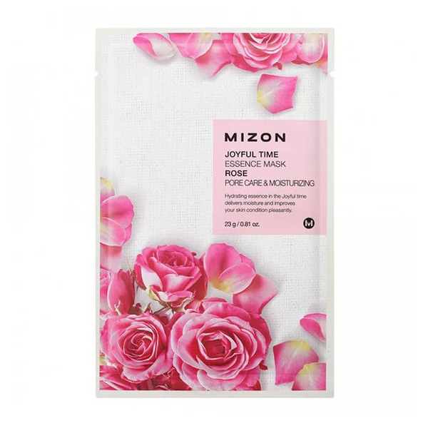 Тканевая маска для лица с экстрактом лепестков розы Joyful Time Essence Mask Rose, MIZON   23 мл