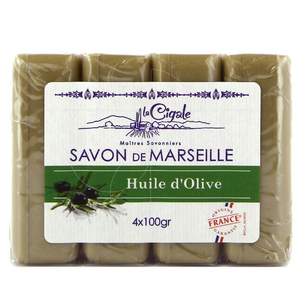 Мыло марсельское с оливой LA CIGALE  4 шт х 100 г