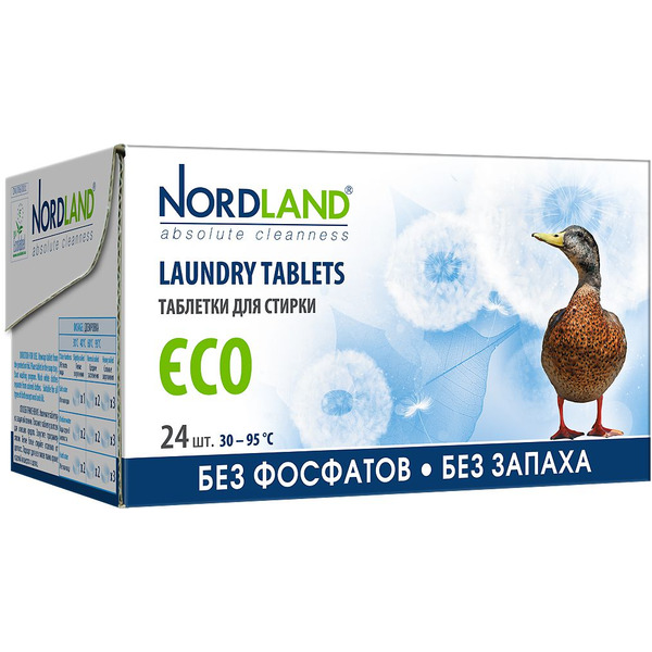 Таблетки для стирки Eco, NORDLAND  24 шт х  33,75 г