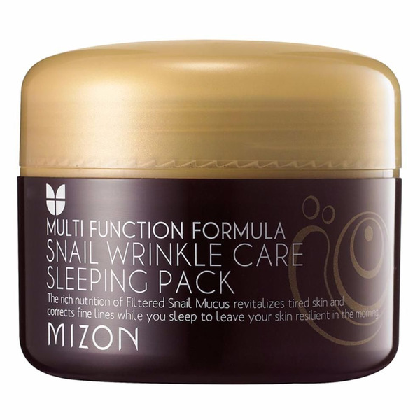 Ночная маска с экстрактом муцина улитки Snail Wrinkle Care Sleeping Pack, MIZON   80 мл