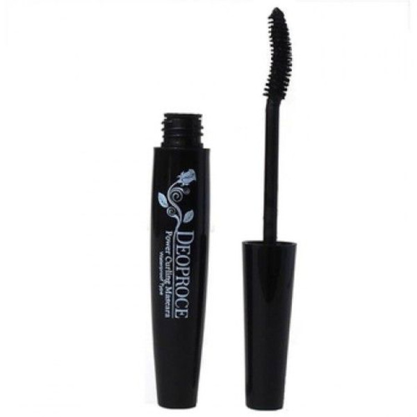 Чёрная подкручивающая тушь для ресниц с изогнутой щёточкой Power Curling Mascara, DEOPROCE   10 мл