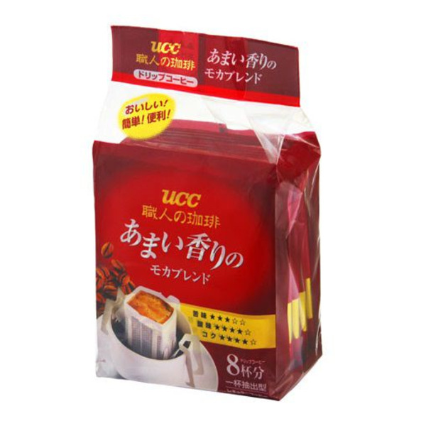 Японский растворимый кофе Мока Бленд, UCC (средней степени обжарки, дрип-пакеты, 8 шт. по 7 г)