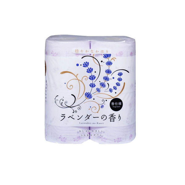 Бумага туалетная парфюмированная двухслойная Lavender-no-Kaori (лаванда), Shikoku 1 упак (4 рулона)
