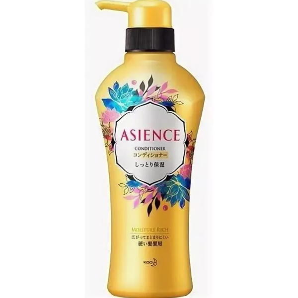 Увлажняющий кондиционер для волос с медом и протеином жемчуга Asience (цветочный аромат), KAO  450 мл