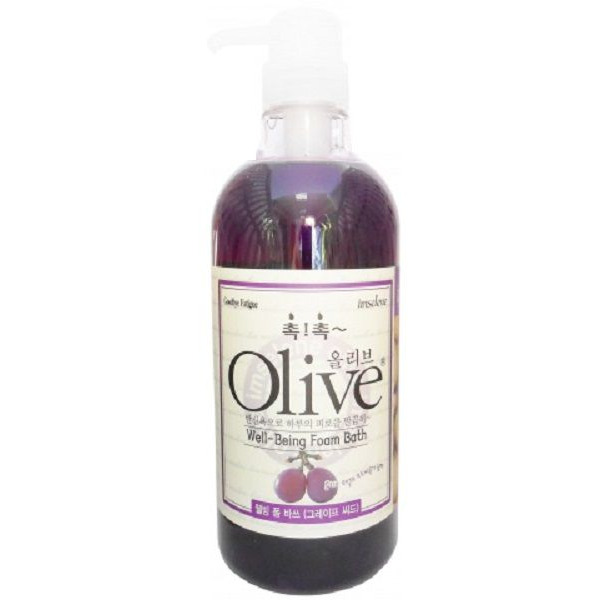 Увлажняющая пена для ванны/гель для душа с экстрактом оливы и виноградных косточек, OLIVE   750 мл