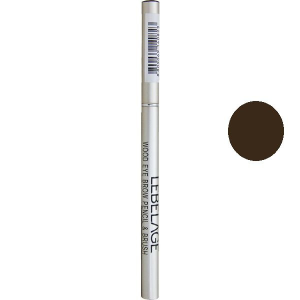 Карандаш для бровей с щеточкой Wood Eyebrow Pencil Black Brown (темно-коричневый), LEBELAGE   7 г