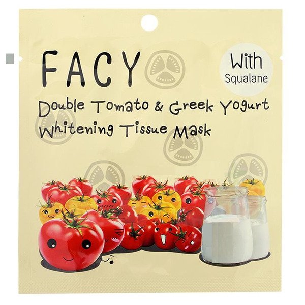 Отбеливающая тканевая маска с томатами и греческим йогуртом Tomato and Greek Yogurt Whitening Mask, FACY  21 г