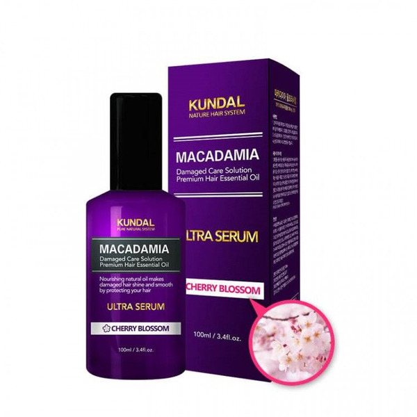 Сыворотка для волос Цветущая Вишня Macadamia Ultra Serum Cherry Blossom, KUNDAL   100 мл