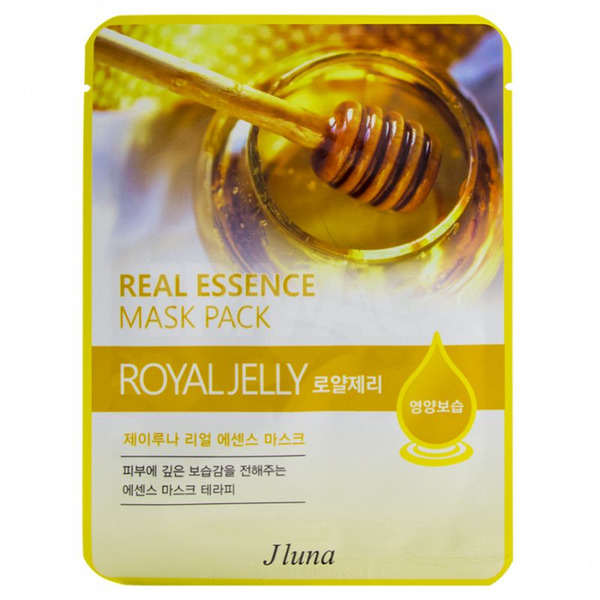 Питательная тканевая маска для лица с антимикробным эффектом Royal Jelly Real Essence Mask, JLUNA   25 г