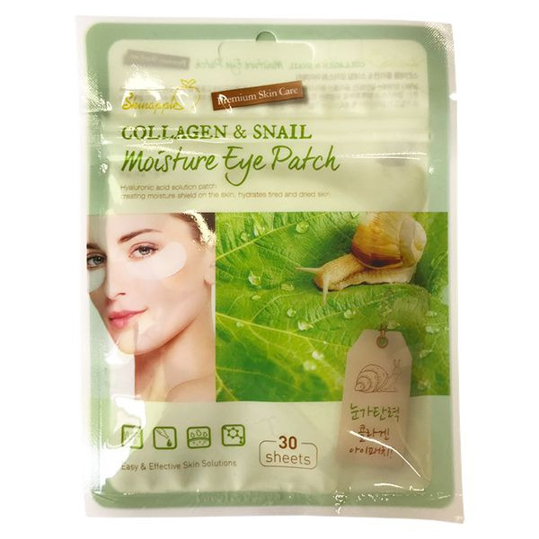 Патчи для век с коллагеном и экстрактом муцина улитки Collagen and Snail Moisture Eye Patch, SKINAPPLE   30 шт