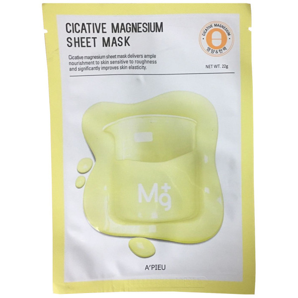 Питательная тканевая маска для лица с магнием Cicative Magnesium Sheet Mask, APIEU   22 г