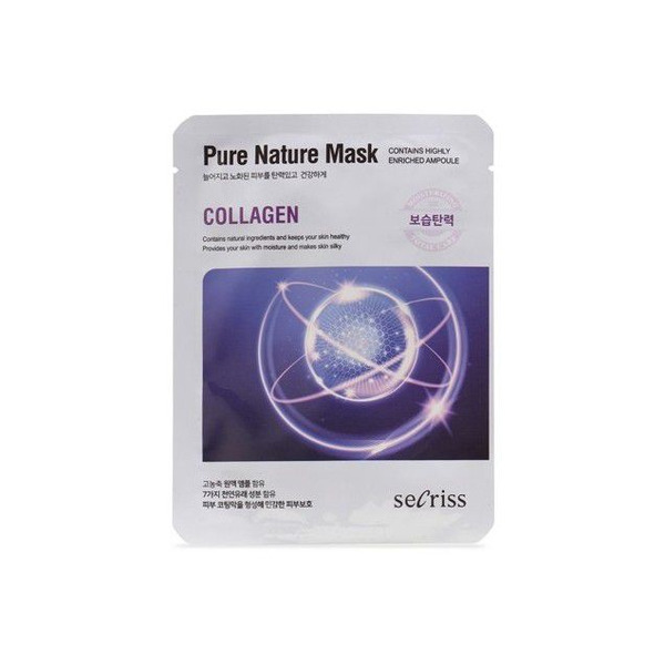 Маска для лица тканевая увлажняющая Secriss Pure Nature Mask Pack Collagen, ANSKIN   25 мл