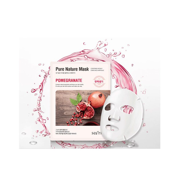 Маска для лица тканевая омолаживающая Secriss Pure Nature Mask Pack Pomegranate, ANSKIN   25 мл