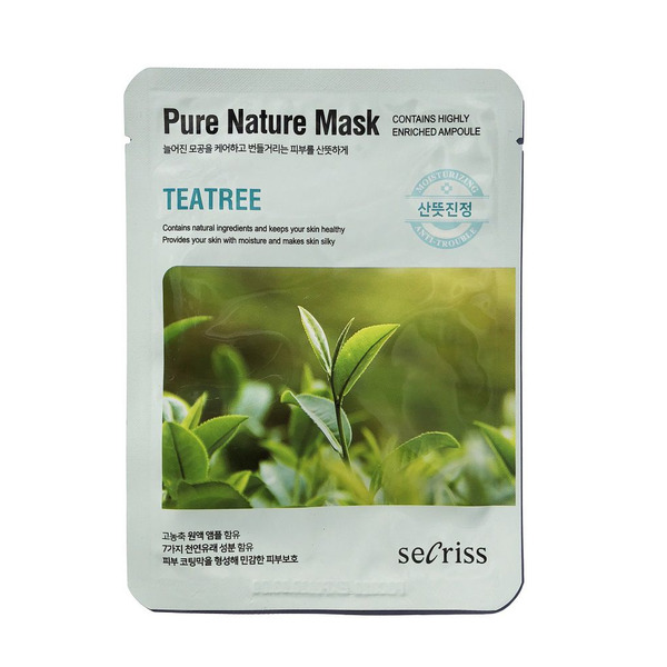 Маска для лица тканевая успокаивающая Secriss Pure Nature Mask Pack Teatree, ANSKIN   25 мл