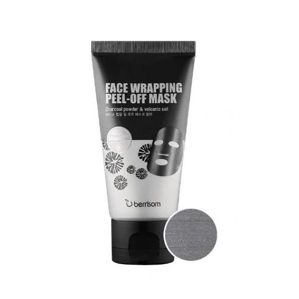 Маска-пленка для лица Face Wrapping Peel Off Pack Black, BERRISOM   50 мл