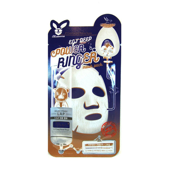 Активная тканевая маска для лица с эпидермальным фактором роста EGF Deep Power Ring Mask Pack, ELIZAVECCA   23 мл