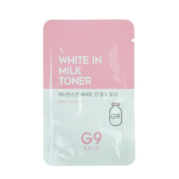 Тонер для лица осветляющий G9 White In Milk Toner, BERRISOM   2 мл (пробник)