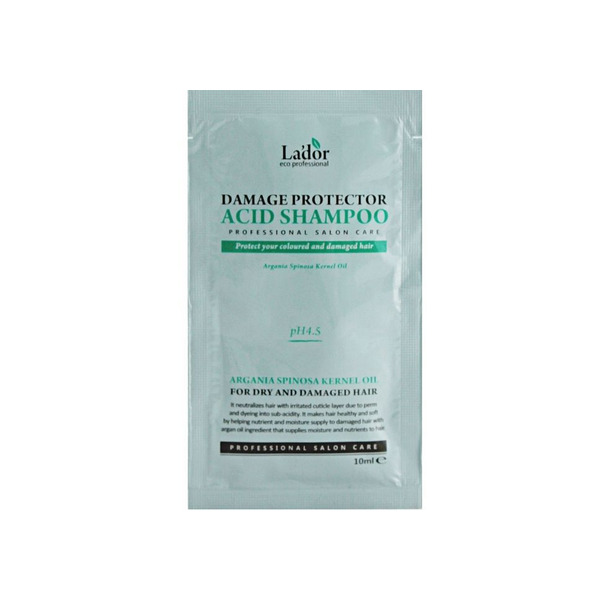 Шампунь для волос с аргановым маслом Damaged Protector Acid Shampoo, LADOR   10 мл (пробник)