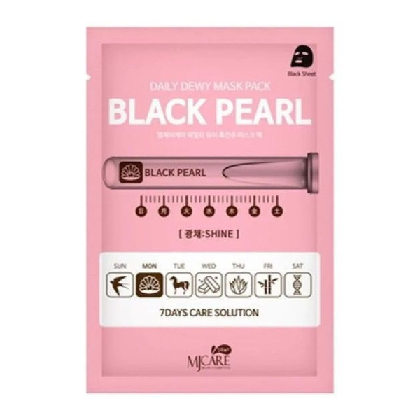 Маска тканевая c экстрактом жемчуга MJ Care Daily Dew Mask Pack Black Pearl, MIJIN   25 г