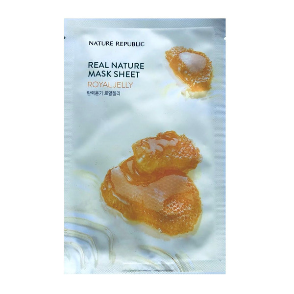 Маска для лица листовая Маточное молочко Real Nature Royal Jelly Mask Sheet, NATURE REPUBLIC   23 г
