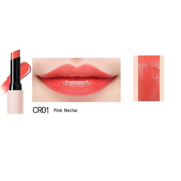 Помада для губ глянцевая Kissholic Lipstick Glam Shine, оттенок CR01 Pink Nectar, THE SAEM   4,5 г
