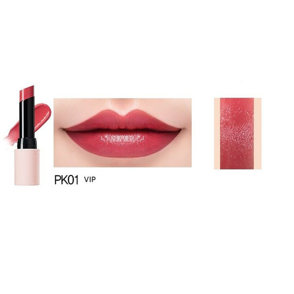 Помада для губ глянцевая Kissholic Lipstick Glam Shine, оттенок PK01 VIP, THE SAEM   4,5 г