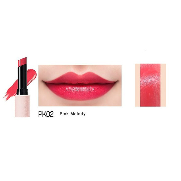 Помада для губ глянцевая Kissholic Lipstick Glam Shine, оттенок PK02 Pink Melody, THE SAEM   4,5 г