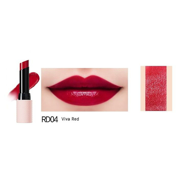 Помада для губ глянцевая Kissholic Lipstick Glam Shine, оттенок RD04 Viva Red, THE SAEM   4,5 г