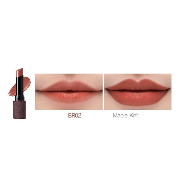 Помада для губ матовая Kissholic Lipstick Extreme Matte, оттенок BR02 Maple Knit, THE SAEM   3,8 г