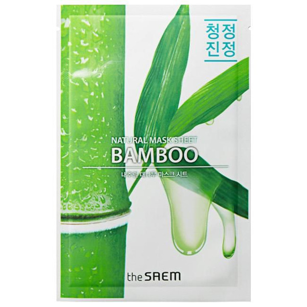 Маска тканевая с экстрактом бамбука Natural Bamboo Mask Sheet, THE SAEM   21 мл