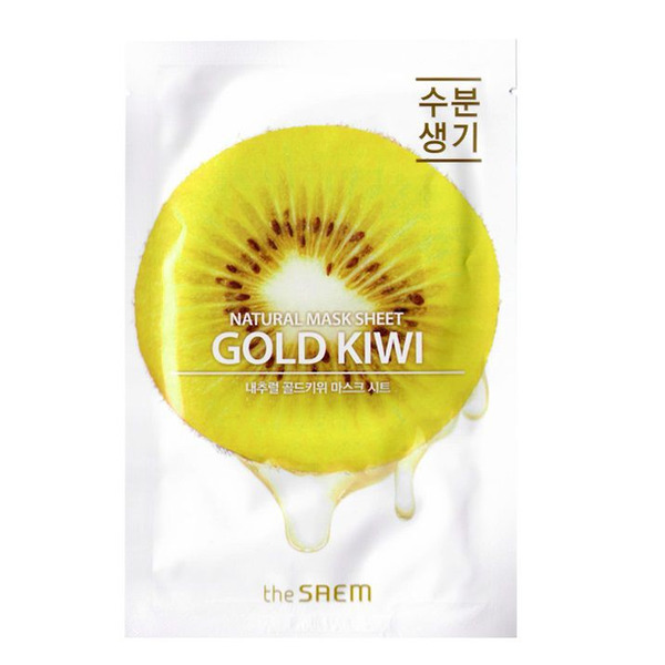 Маска тканевая с экстрактом киви Natural Gold Kiwi Mask Sheet, THE SAEM   21 мл