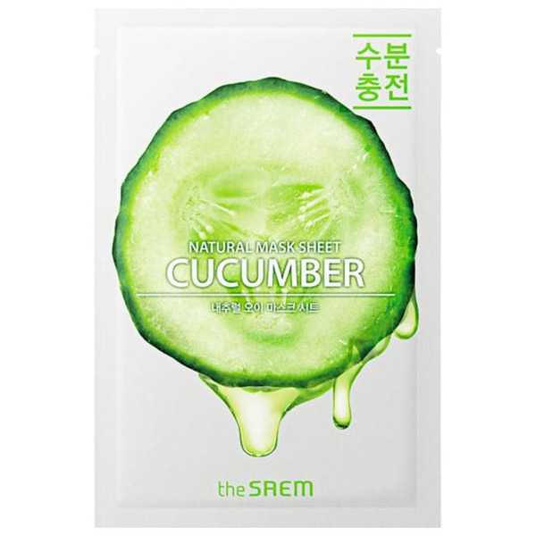 Маска тканевая с экстрактом огурца Natural Cucumber Mask Sheet, THE SAEM   21 мл Маска тканевая с экстрактом огурца Natural Cucumber Mask Sheet, THE SAEM   21 мл