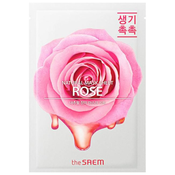 Маска тканевая с экстрактом розы Natural Rose Mask Sheet, THE SAEM   21 мл Маска тканевая с экстрактом розы Natural Rose Mask Sheet, THE SAEM   21 мл