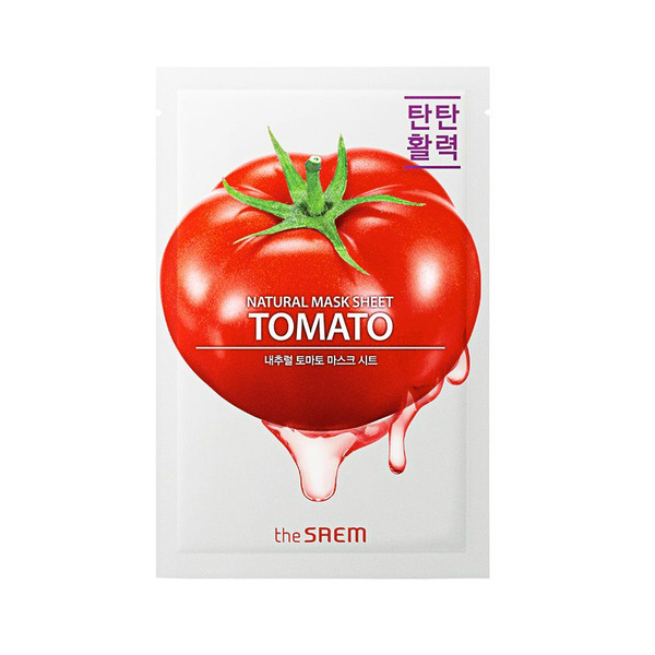 Маска тканевая с экстрактом томата Natural Tomato Mask Sheet, THE SAEM   21 мл