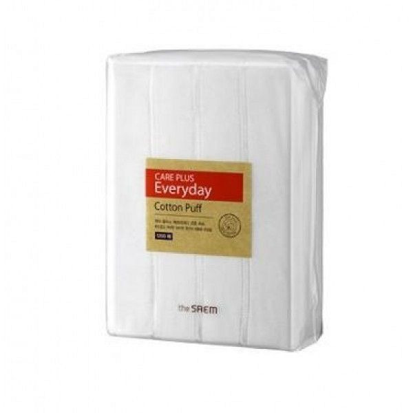 Спонжи косметические из 100-процентного хлопка Care Plus Everyday Cotton Puff, THE SAEM   1200 шт