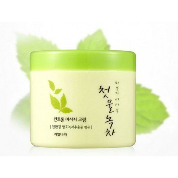 Крем массажный Green Tea Control Massage Cream, WELCOS   300 г