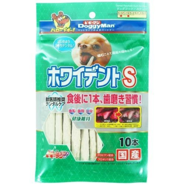 Отбеливающие палочки с глобигеном для устранения и профилактики зубного камня DOGGY MAN, размер S, 10 шт.