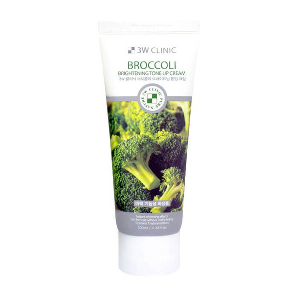 Осветляющий крем для улучшения тона кожи лица с экстрактом брокколи Broccoli Brightening Tone Up Cream, 3W CLINIC   100 мл