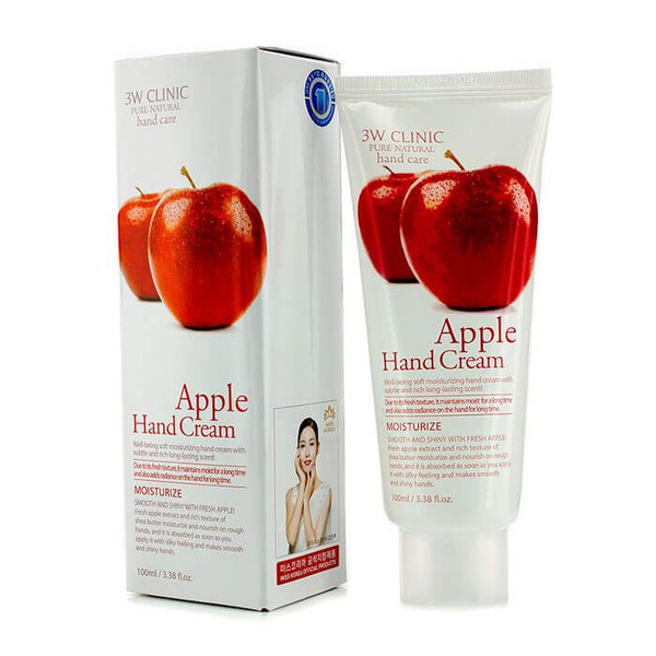 Увлажняющий крем для рук с экстрактом яблока Moisturizing Apple Hand Cream, 3W CLINIC   100 мл