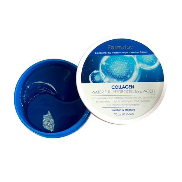 Гидрогелевые патчи с коллагеном Collagen Water Full Hydrogel Eye Patch, FARMSTAY   60 шт