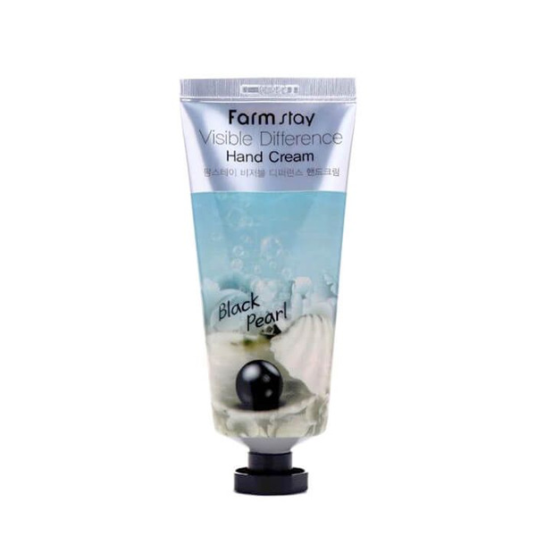 Крем для рук с черным жемчугом Visible Difference Hand Cream Black Pearl, FARMSTAY   100 г