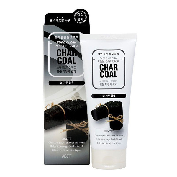 Очищающая угольная маска-пленка Charcoal Pure Clean Peel Off Pack, JIGOTT   180 мл