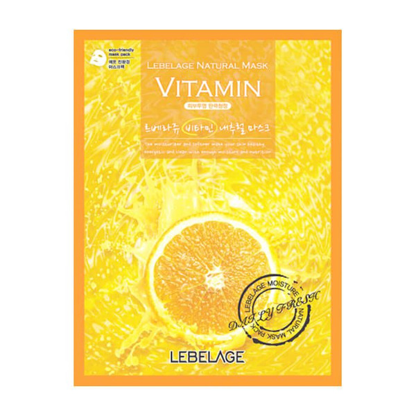 Тонизирующая тканевая маска с витамином С Vitamin Natural Mask, LEBELAGE   23 г