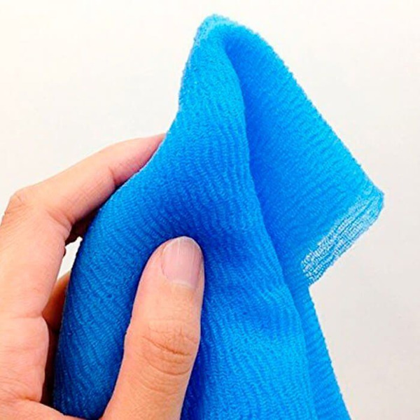 Японская мочалка средней жесткости Cure Nylon Towel Regular, OHE (синяя)