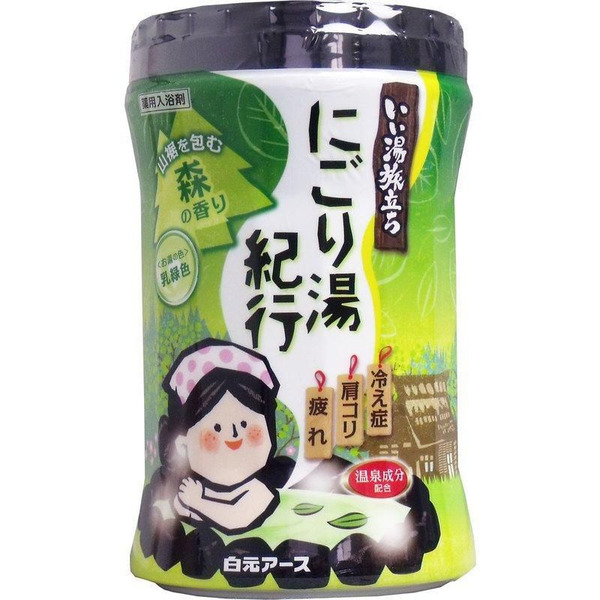 Увлажняющая соль для ванны с восстанавливающим эффектом (с ароматом леса), HAKUGEN EARTH  600 гр.