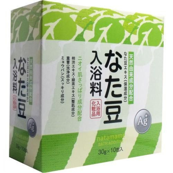 Соль для ванны с экстрактом бобов, хурмы, зеленого чая и ароматом зеленого луга, Fuso Kagaku  10 пакетиков