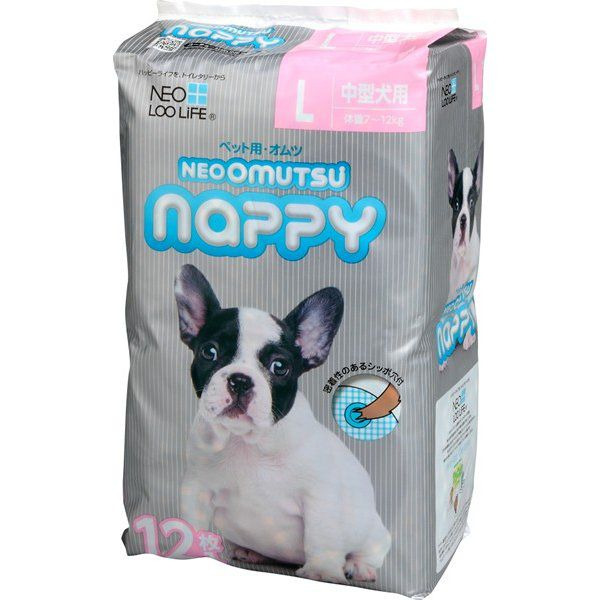 Подгузники для домашних животных, размер L 7-12 кг. Neoomutsu, NEO LOO LIFE  12 шт.