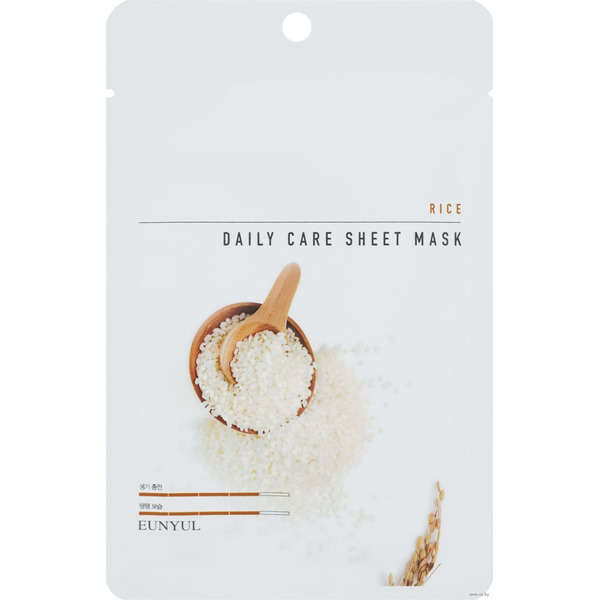 Тканевая маска для лица с экстрактом риса Rice Daily Care Sheet Mask, EUNYUL   22 г