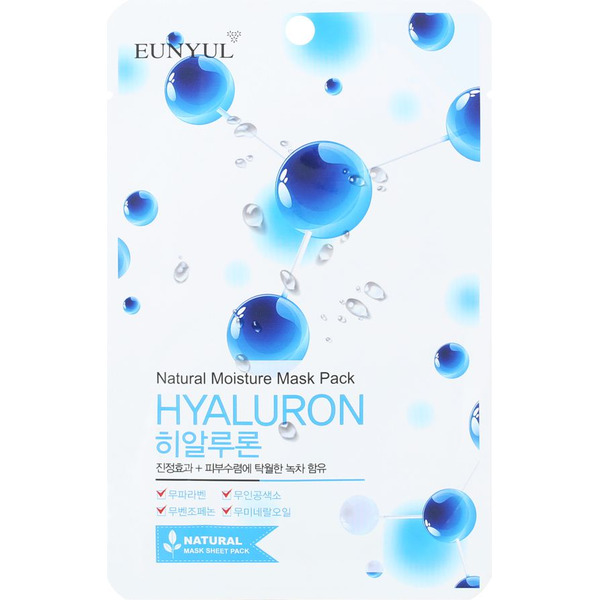 Маска тканевая с гиалуроновой кислотой Natural Moisture Mask Pack Hyaluron, EUNYUL   22 мл