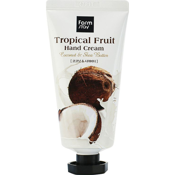 Крем для рук с кокосом и маслом ши Tropical Fruit Hand Cream Coconut, FARMSTAY   50 мл